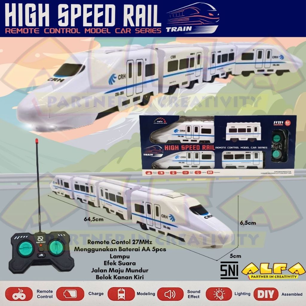 Toko Mainan ALFA R/C High Speed Rail Train DN8-T01