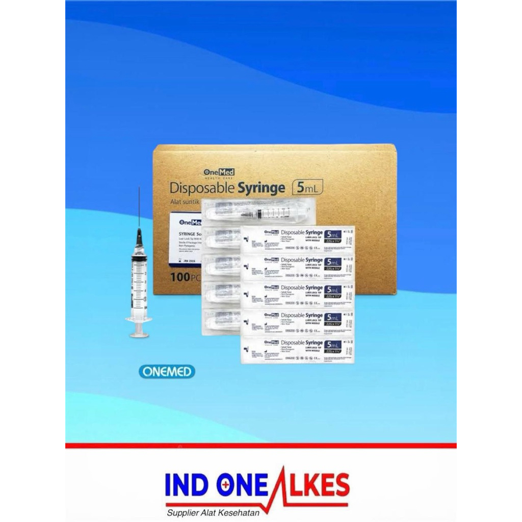 Spuit 5cc 5 ml 5 cc Onemed / Syringe 5cc Onemed BOX