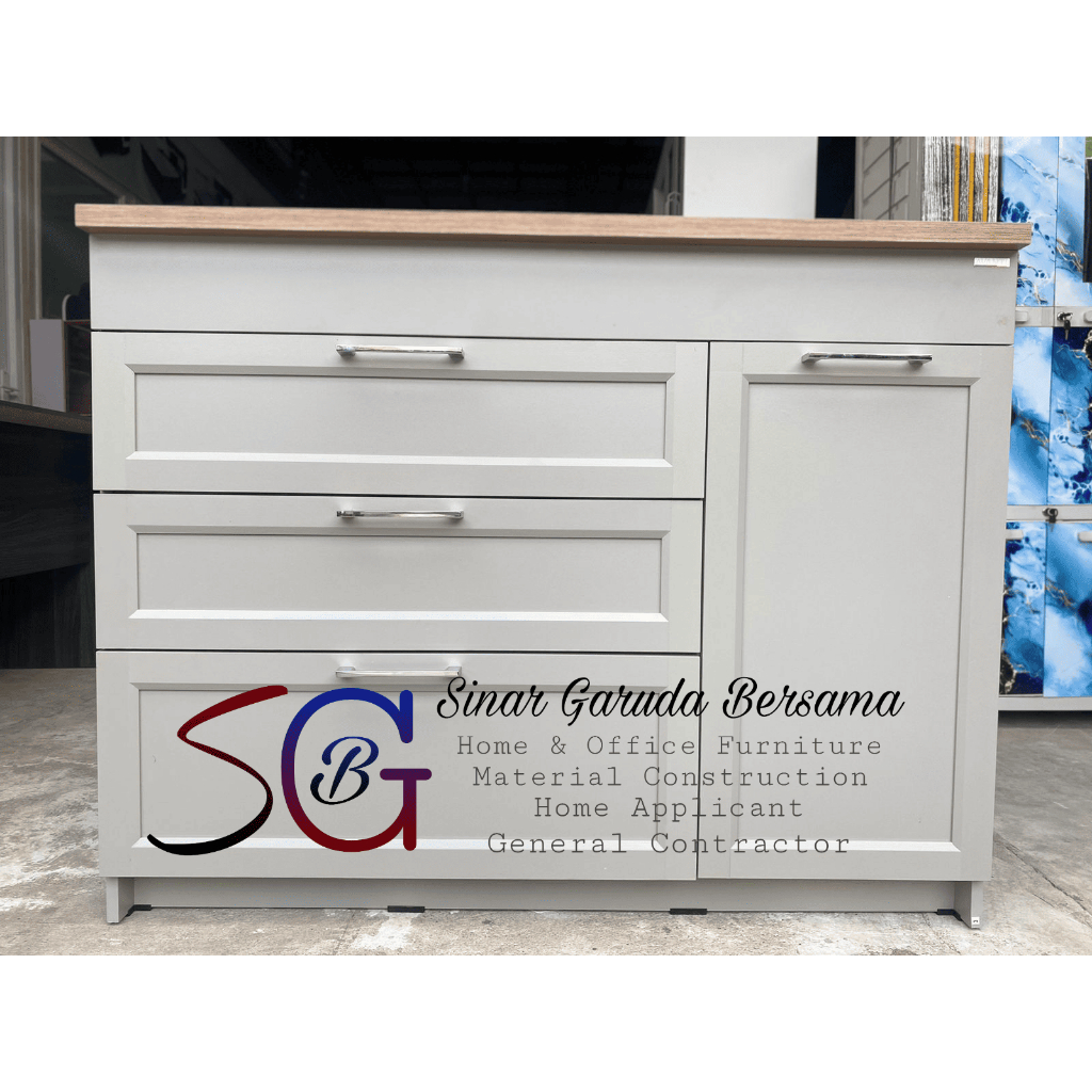 LEMARI DAPUR BAWAH 3 PINTU BISA CUSTOM PENAMBAHAN SINK / KOMPOR TANAM / KITCHEN SET PREMIUM AVANTI S