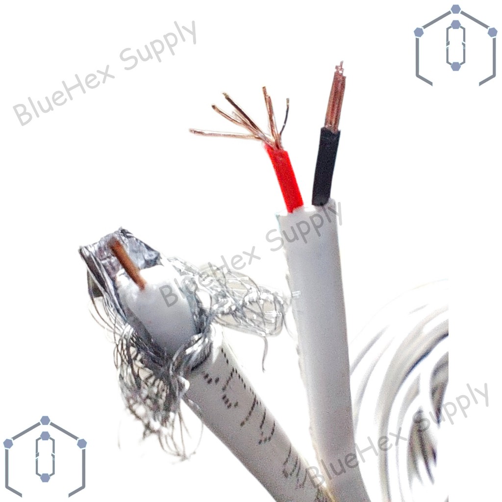 Kabel CCTV RG59 + Power Azura 2127 005M UV Resistant Outdoor Indoor Full Tembaga Premium 100% Origin