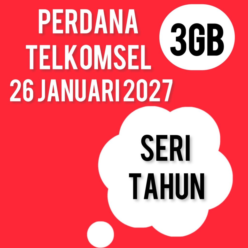 Perdana Telkomsel 3GB 11 DIGIT NO SERI TAHUN