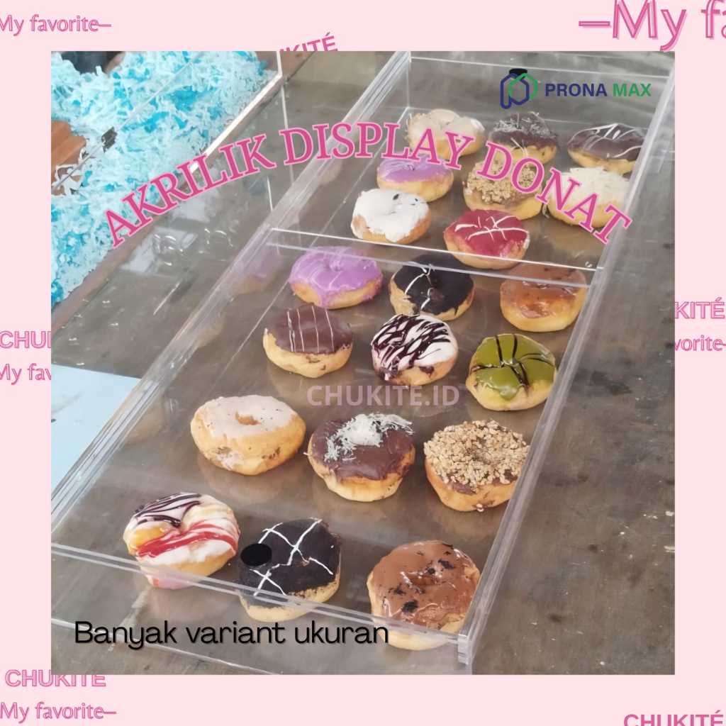 Box donat Akrilik | Display donat Akriliik | Etalase Donat | Tempat donat Akrilik