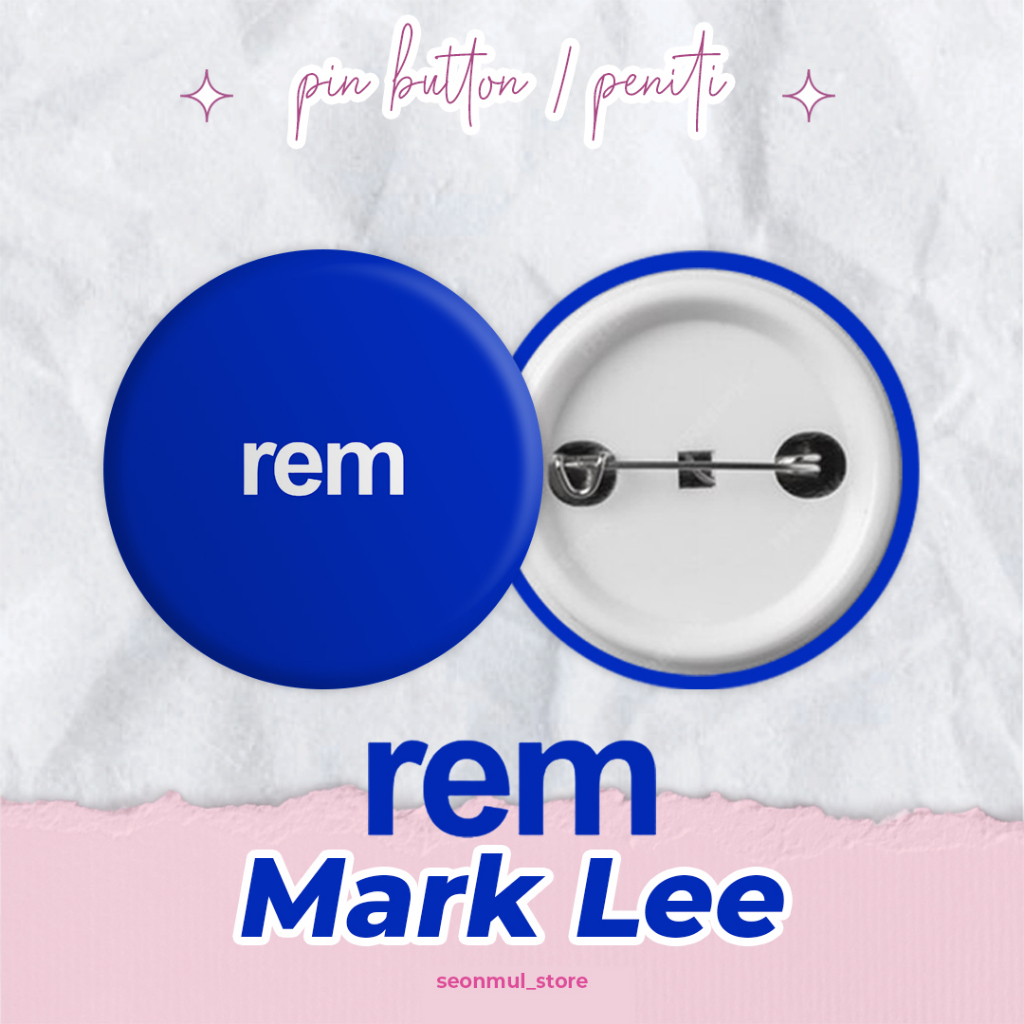 Pin REM / Pin Button MARK / Pin KPOP / Bag Pin / Bros / NCT PIN BUTTON
