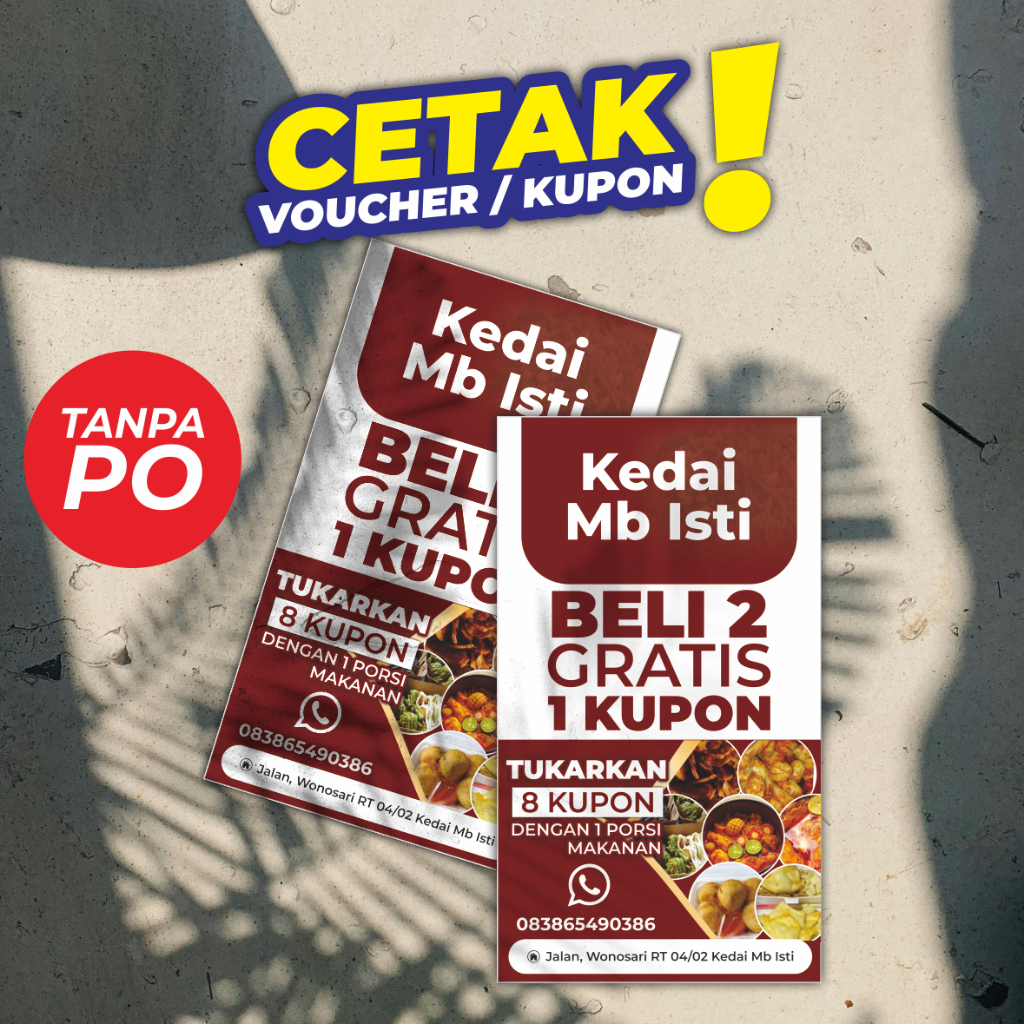 CETAK VOUCHER // KUPON // TIKET || CUSTOM VOUCHER