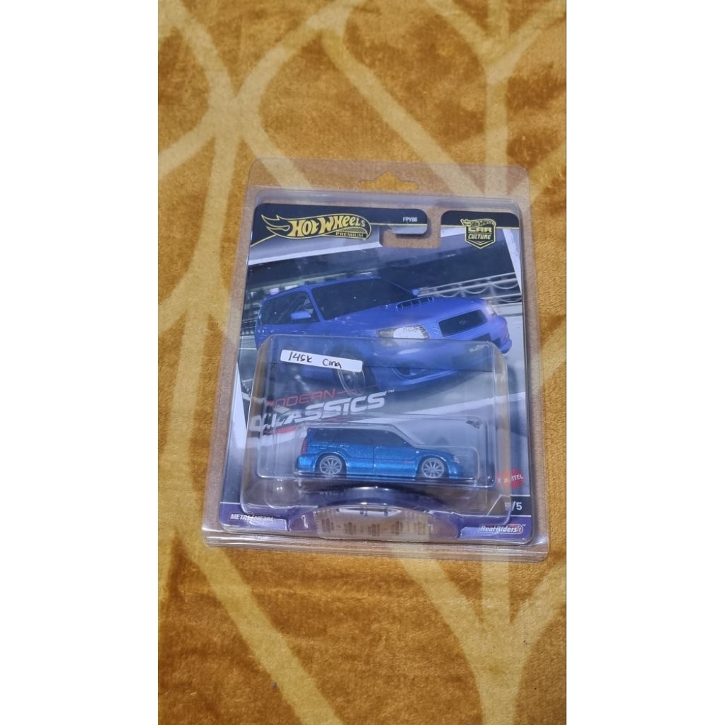 HotWheels Premium Modern Classic Subaru Forester STI Blue (Card Cina) FREE Protektor