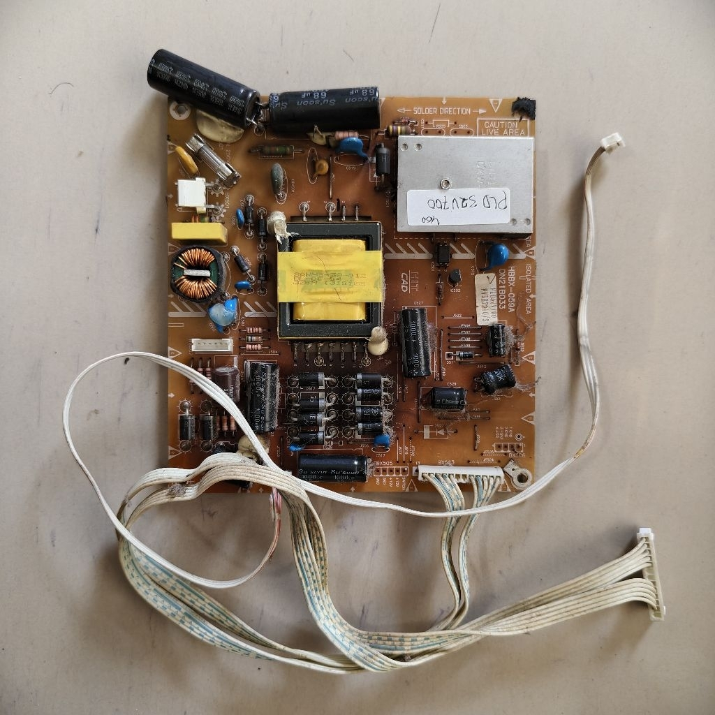 PSU Power Supply TV LCD LED TV Polytron 32 Inch tipe PLD32V700 cabutan Normal siap rakit normal test