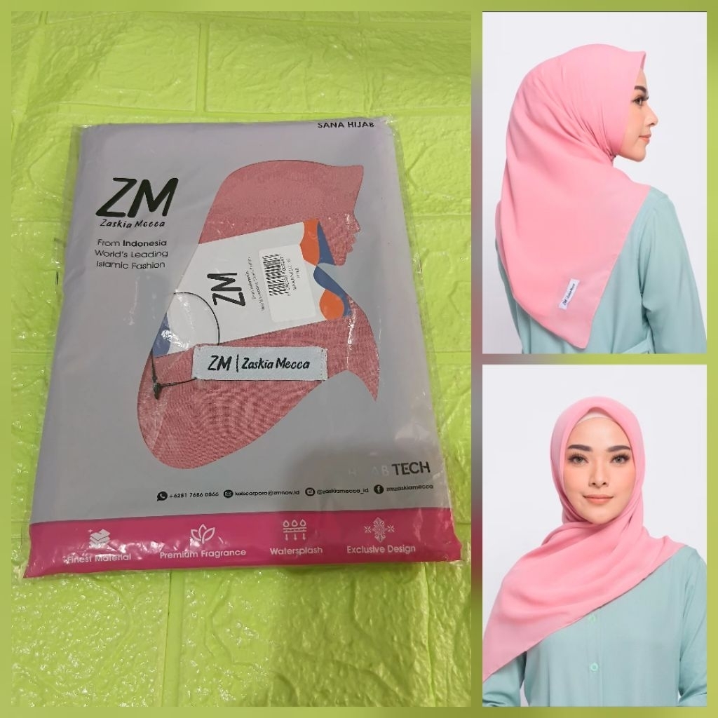 HIJAB SEGI EMPAT POLOS ZM (ZASKIA MECCA) ORIGINAL