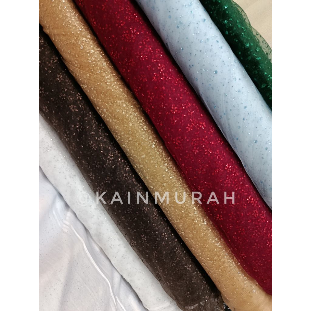 Kain Tile Polos Snow/Kain Tile Polos Sugar/Kain Tile Polos Sugar Candy/tulle polis raindrop