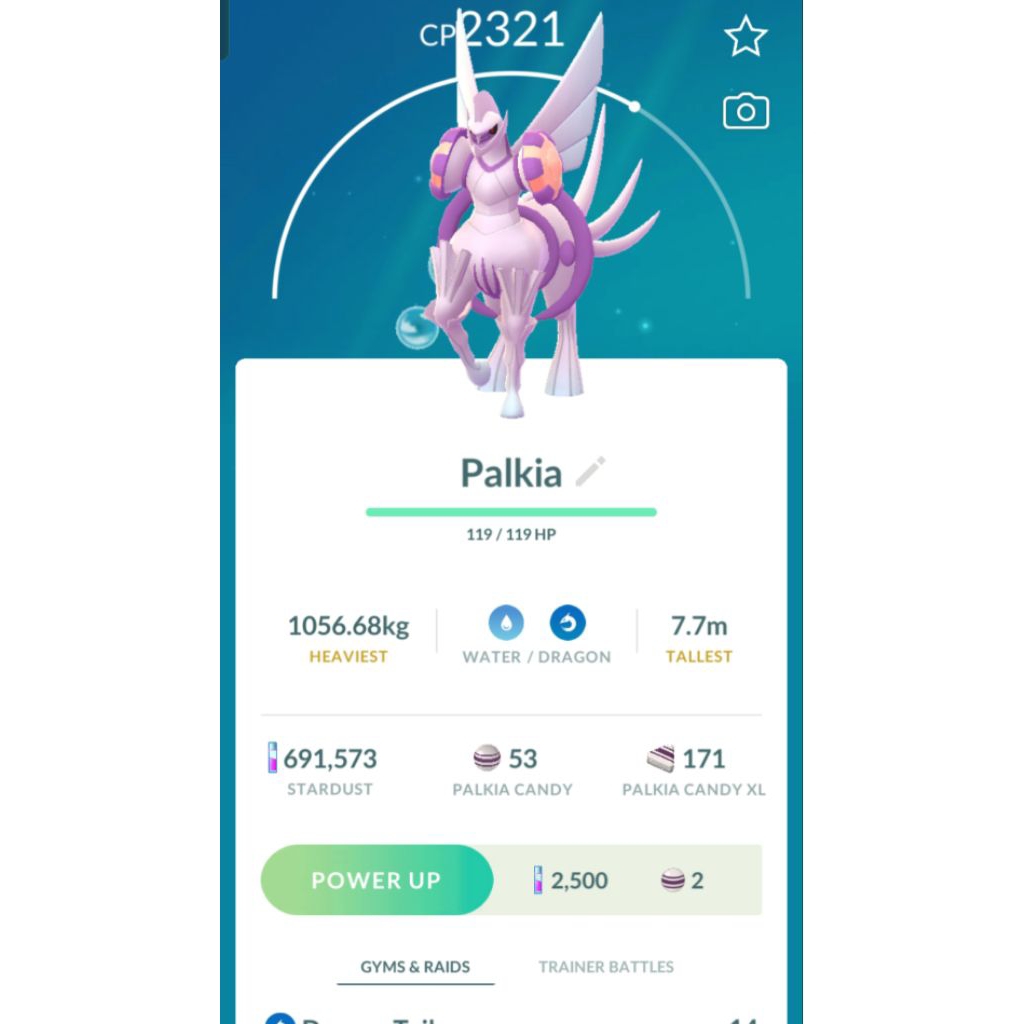 POKEMON GO - LEGENDARY ORIGIN PALKIA DIALGA