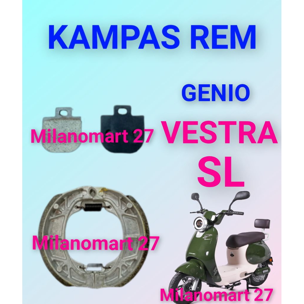 kampas rem sepeda listrik genio vestra SL kampas rem sepeda listrik genio vestra sl
