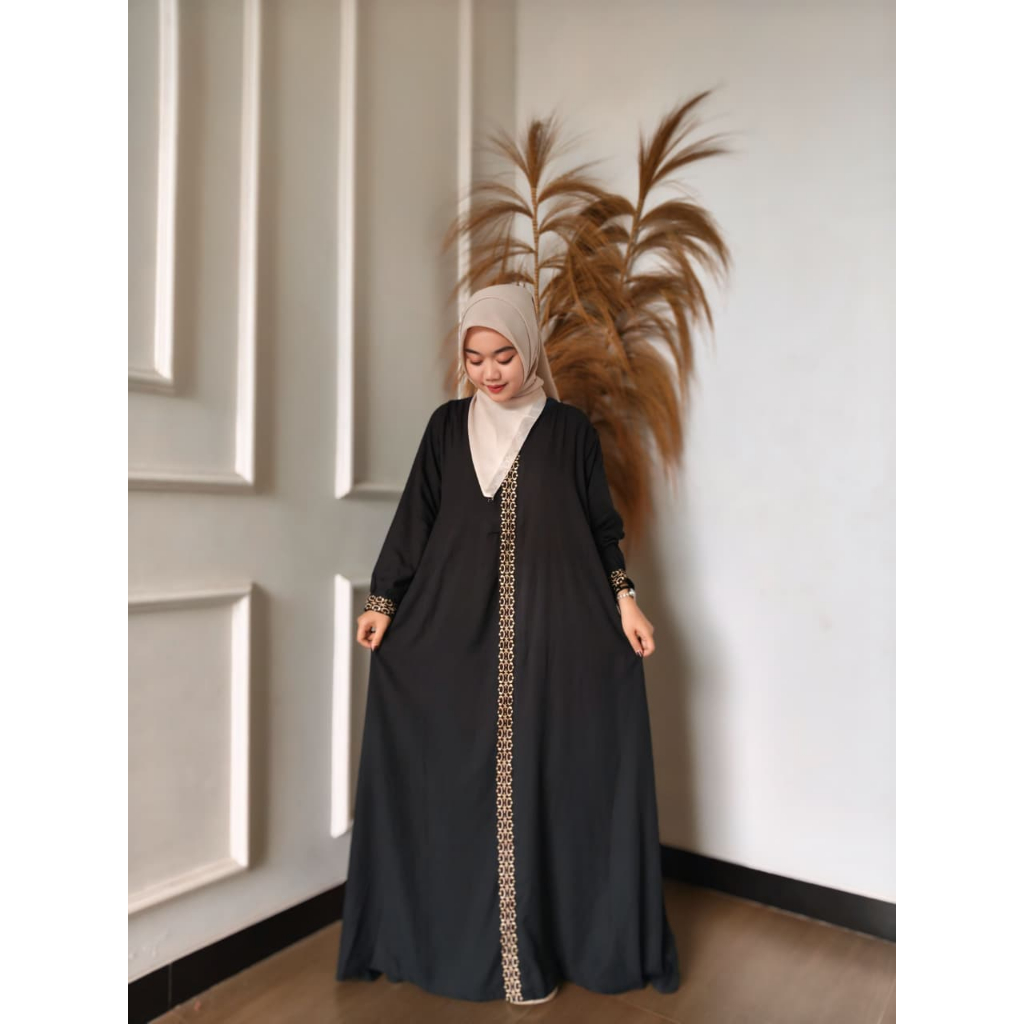Gamis KaMilea Rayon Twill  Serena Series Busui Friendly Bordir Minimalis