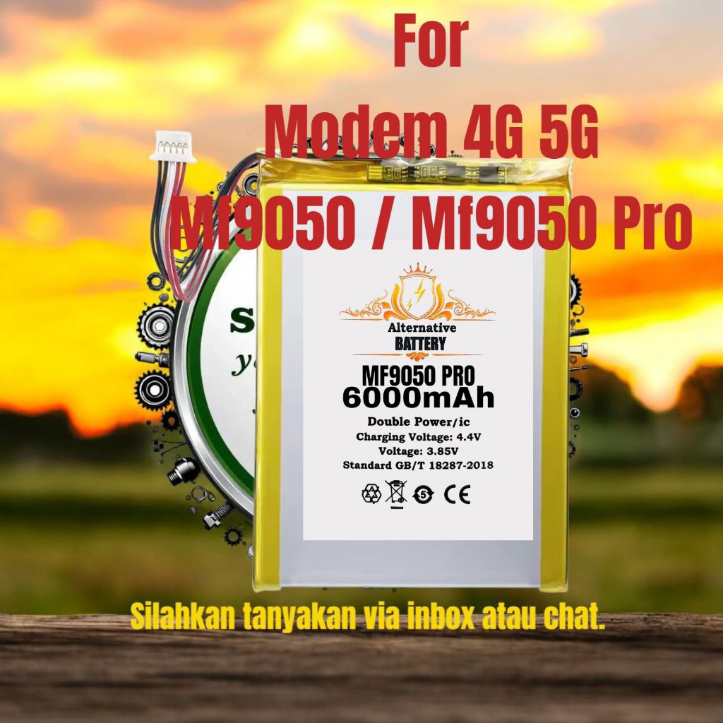 Batrai MF9050 PRO For 5G modem Hinet Mf 9050 Baterai Modem 4G Lte mifi saku wifi Batrei 6000Mah pock