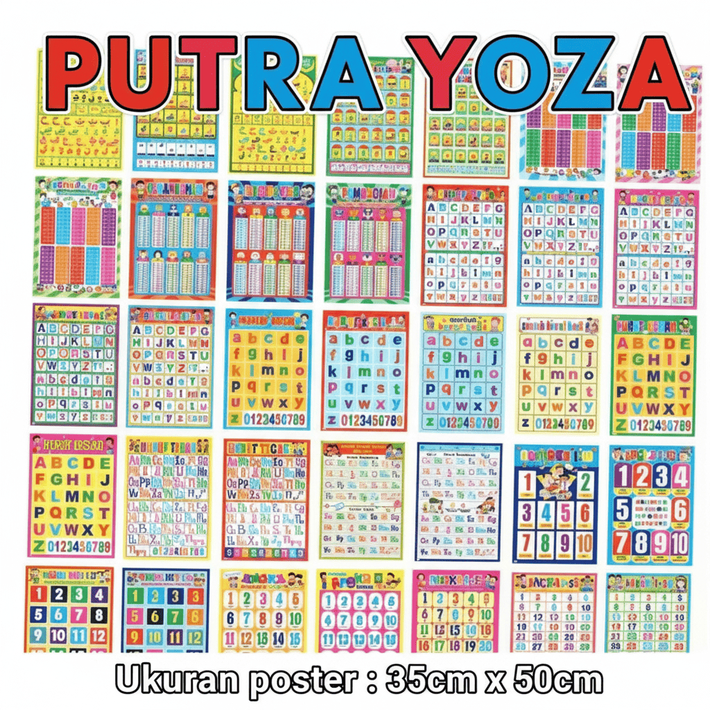 (1 PCS) POSTER EDUKASI ANAK BELAJAR LENGKAP/POSTER DINDING EDUKASI ANAK LENGKAP BERBAGAI MACAM POSTE