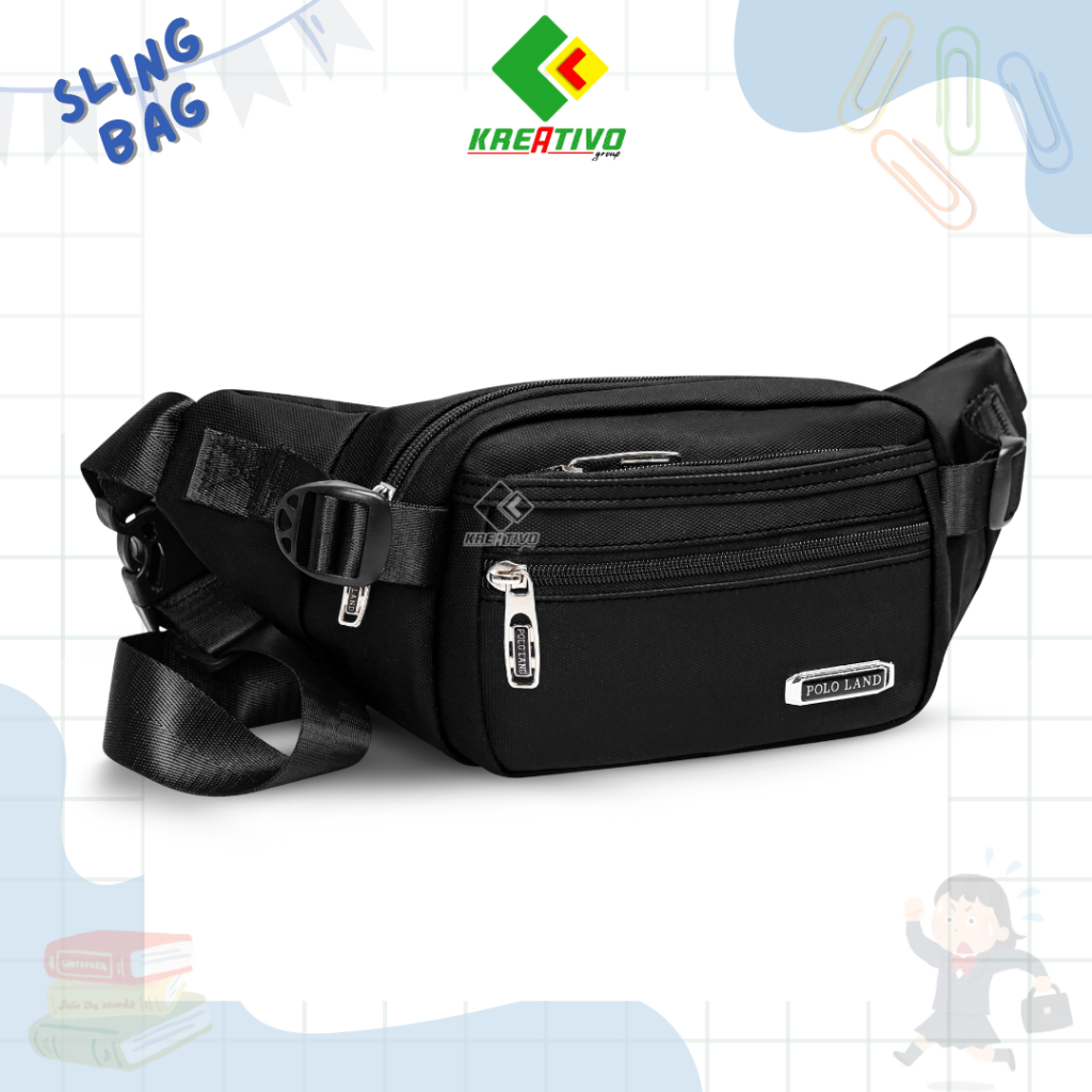 Kreativo – Tas POLO LAND Tas Selempang Slingbag Pria High Quality Slempang Terbaru Laki-laki