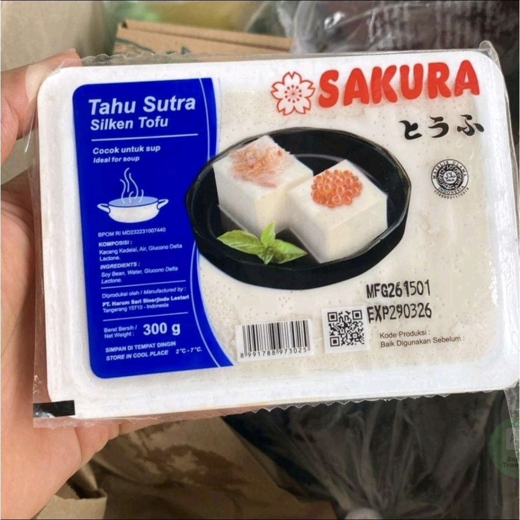Sakura Tahu Sutra Slike Tofu 300 gram