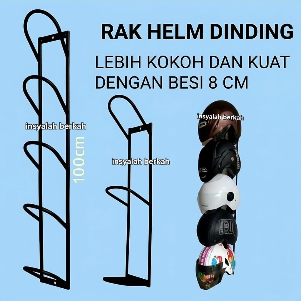 RAK HELM / GANTUNGAN HELM /TEMPAT HELM TEMPEL DINDING Guncang RAK HELM /GANTUNGAN HELM/TEMPAT HELM T