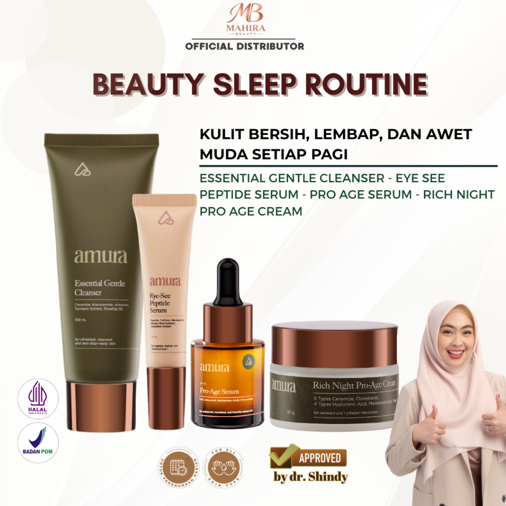 [AMURA] Amura Paket Beauty Sleep Routine Skincare Dewasa by dr Shindy Putri c2