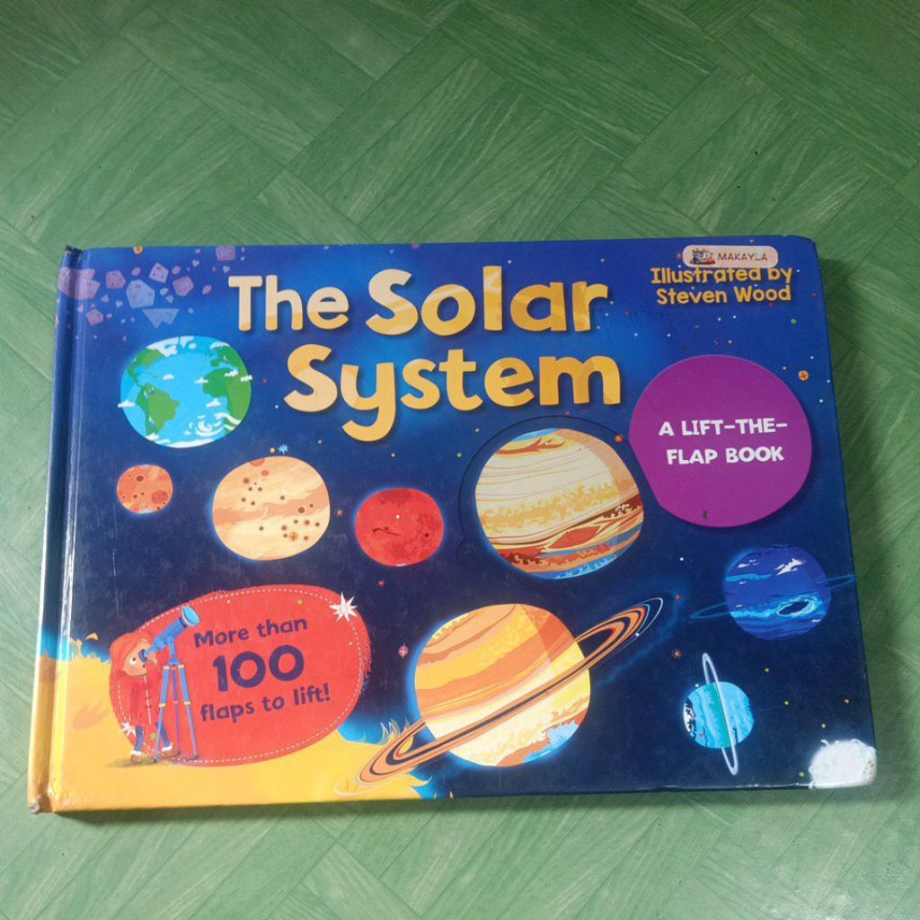 buku anak anak THE SOLAR SYSTEM A LIFT - THE FLAP BOOK ,ILLUSTRATED BY STEVEN WOOD