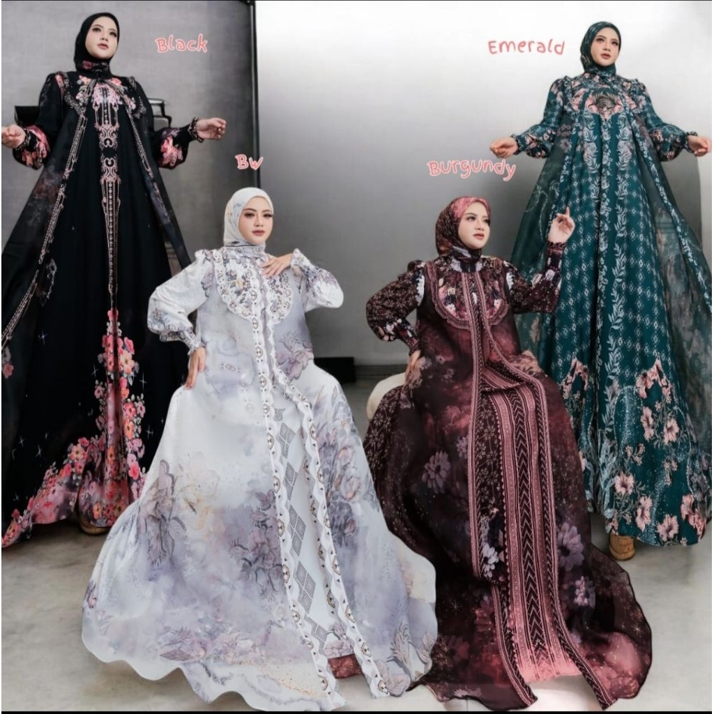 BRIANA SERIES  SET GAMIS SCARF ALYA WANITA MUSLIM