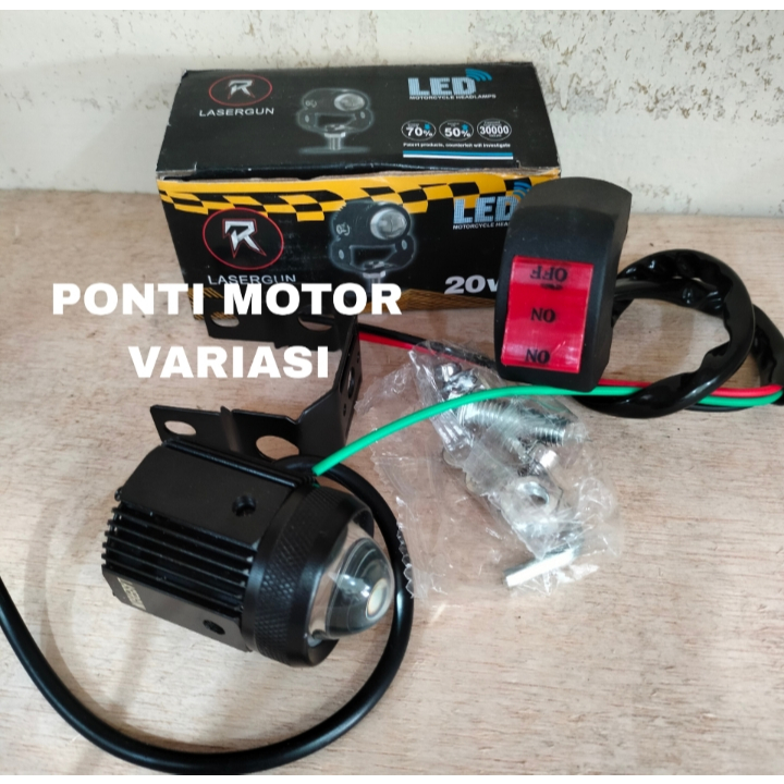 LAMPU LED D2 PLUS  KIPAS MINI DRIVING GRADE A PREMIUM SUPER TERANG HI LOW KUNING PUTIH LAMPU TEMBAK 