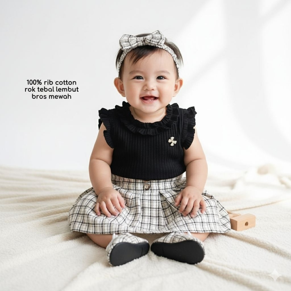 Setelan rok bayi,Gaun bayi perempuan putih set,dress bayi 0-3 bulan putih,gaun aqiqah newborn,baju b