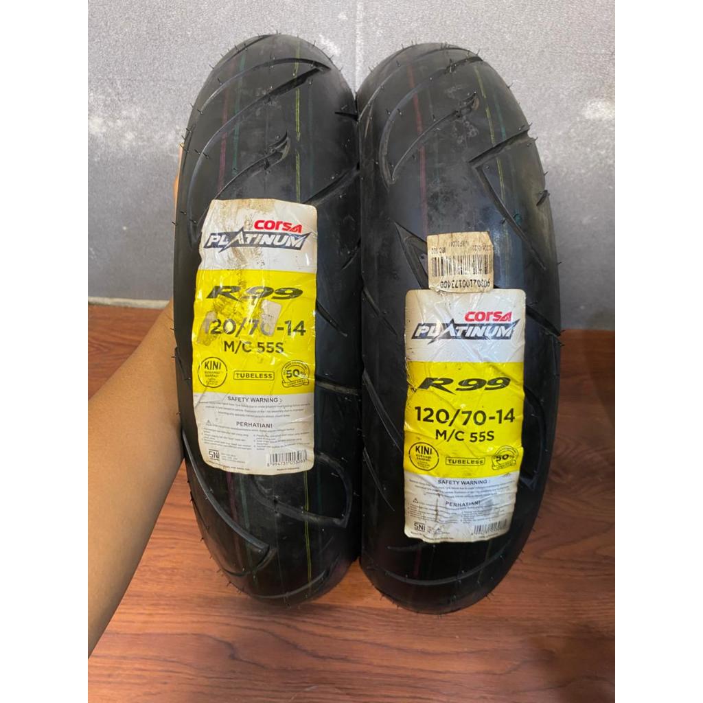 Ban Corsa R99 Ring 14 Ukur 120/70 Tubeless Ban Belakang Vario PCX Aerox