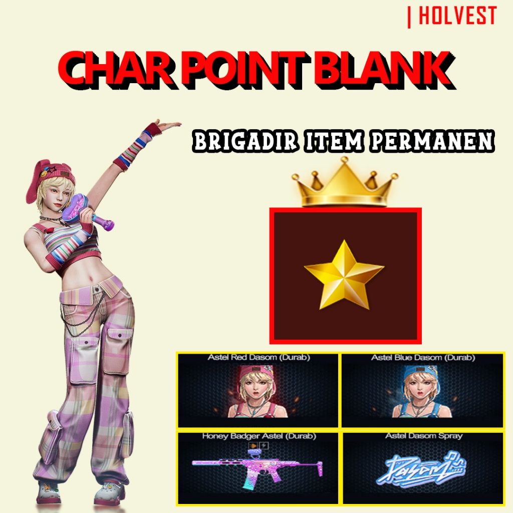 CHAR POINTBLANK / CHAR PB - BRIGADIR HONEY BADGER ASTEL FULL TITLE | DATA POLOS | AKUN POINTBLANK | 
