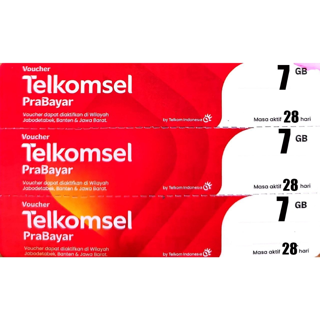 Voucher Telkomsel 7GB/28Hari