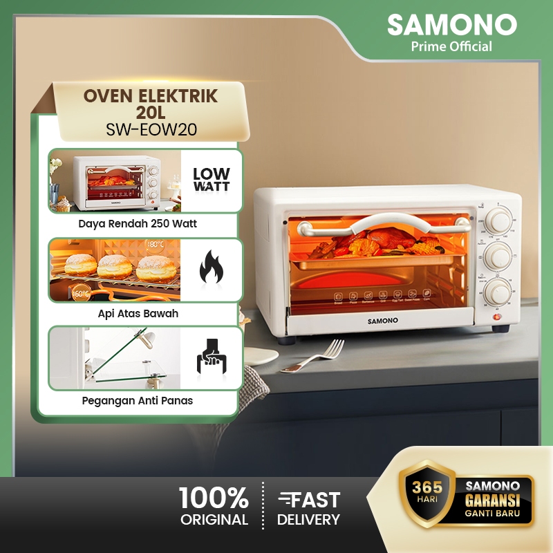 SAMONO Oven Listrik Low Watt 20L Elektronik Rumah Tangga Oven Listrik Watt Kecil Kado Pernikahan Ele