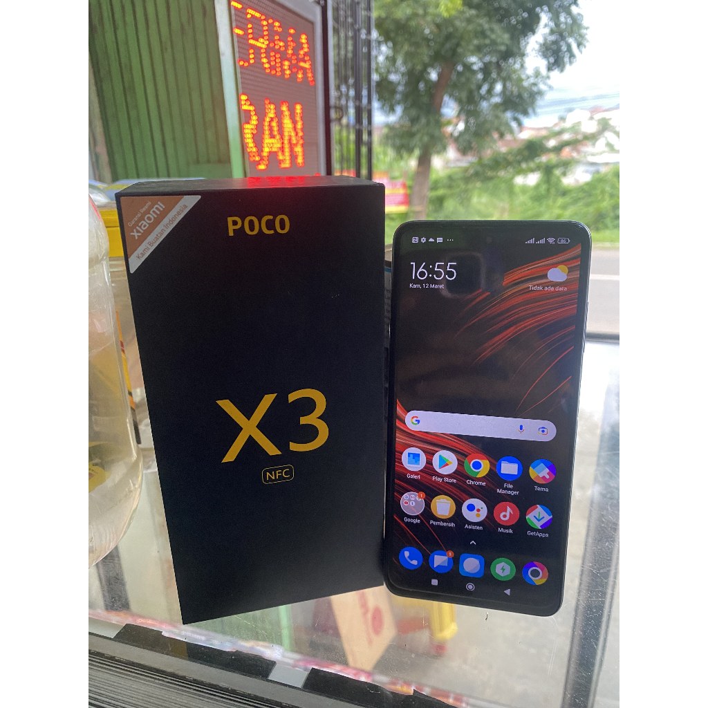 HANDPHONE XIAOMI POCO X3 NFC 6/64GB COBALT BLUE SECOND / BEKAS