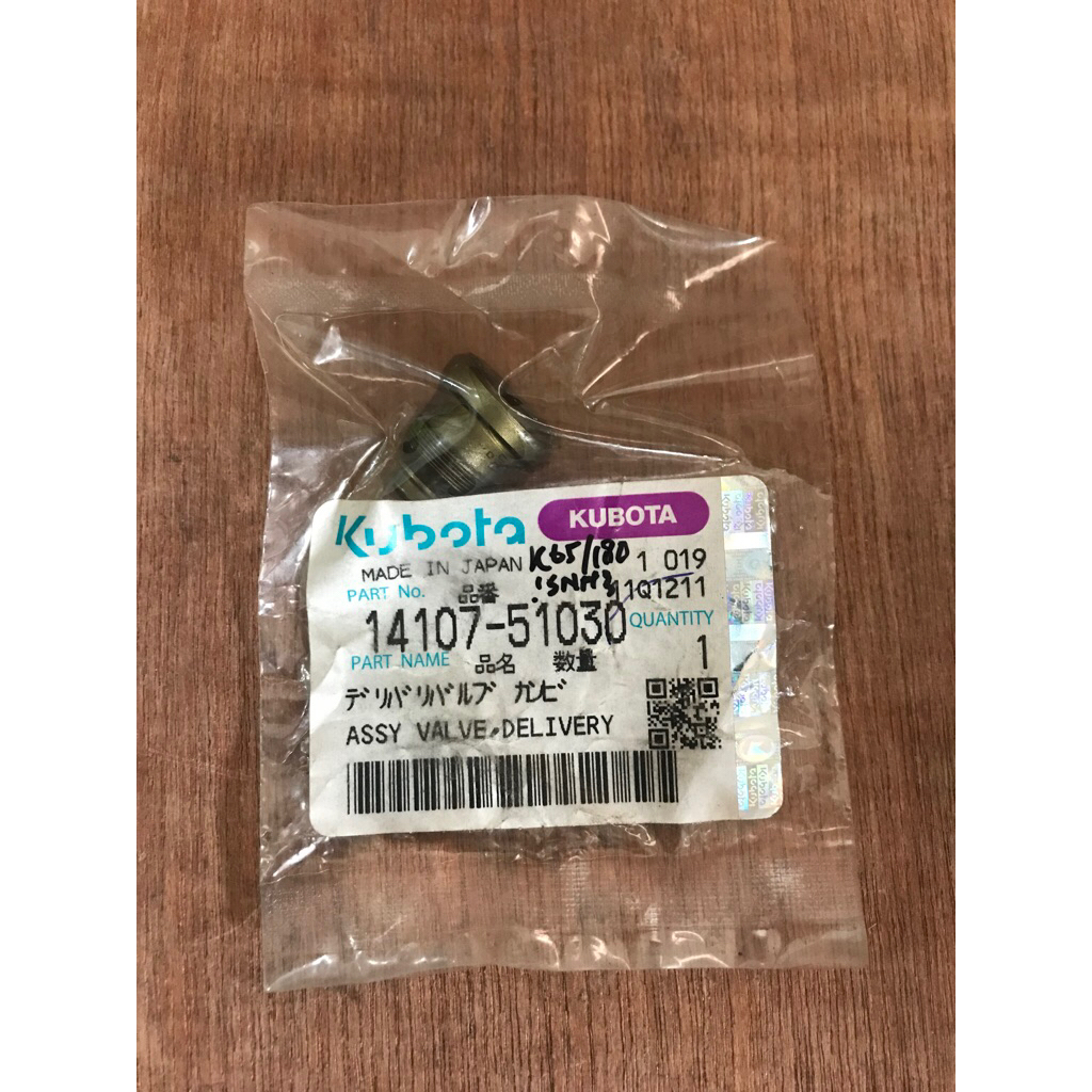 KUBOTA DELIVERY VALVE DELIVERI BOSPOM POMPA SOLAR RD 160 / KND / ER 180 / 5B - 65 14107-51030 ORIGIN