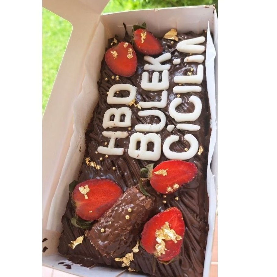 (Palembang) fudgy brownies hias