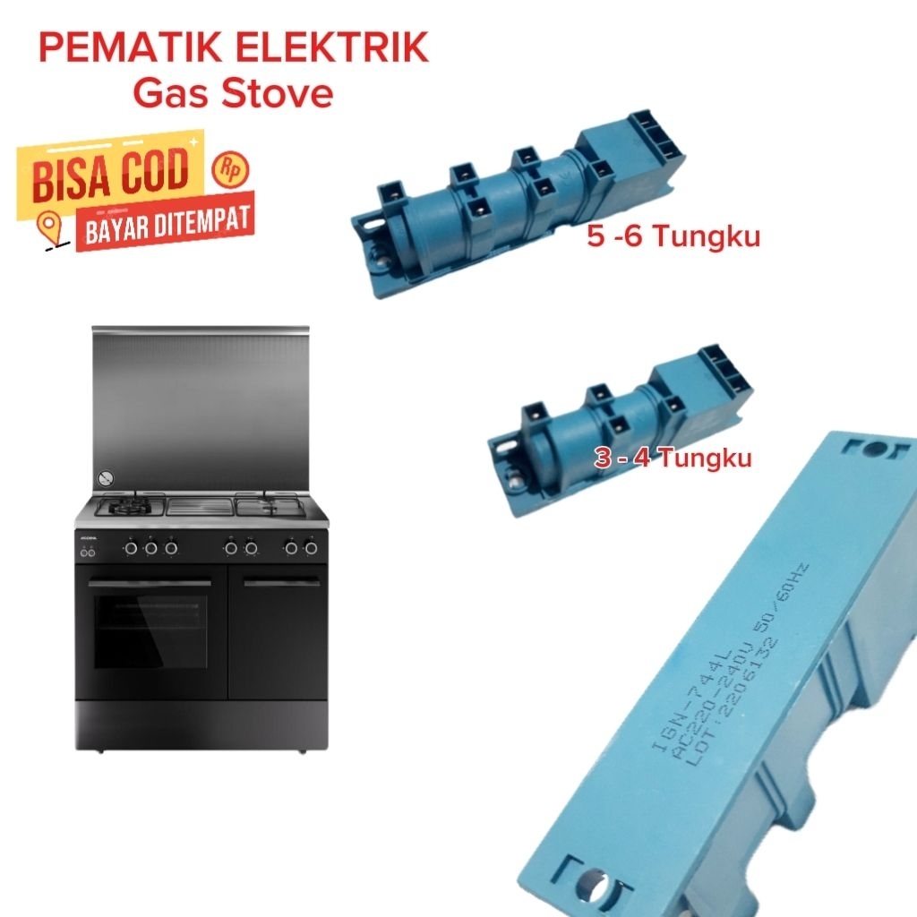 Pematik Kompor Freestanding Untuk Modena - Generator Kompor Gas Free standing 4 Tungku 5 Tungku dan 