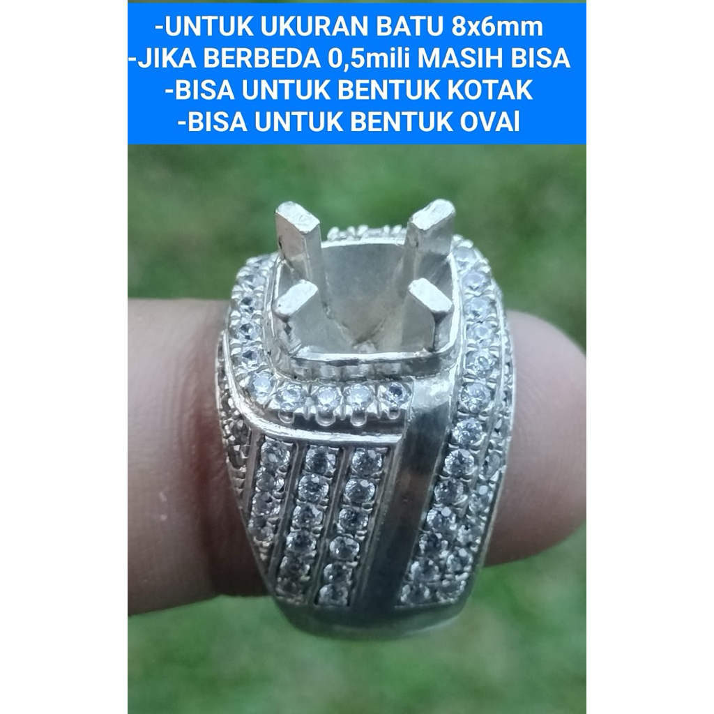 Ring Alpaka Super Asli Microsetting