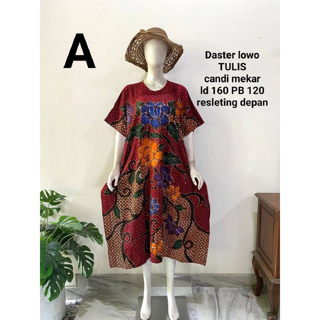 Daster Lowo Bunga Batik Tulis Kombinasi Batik Cap