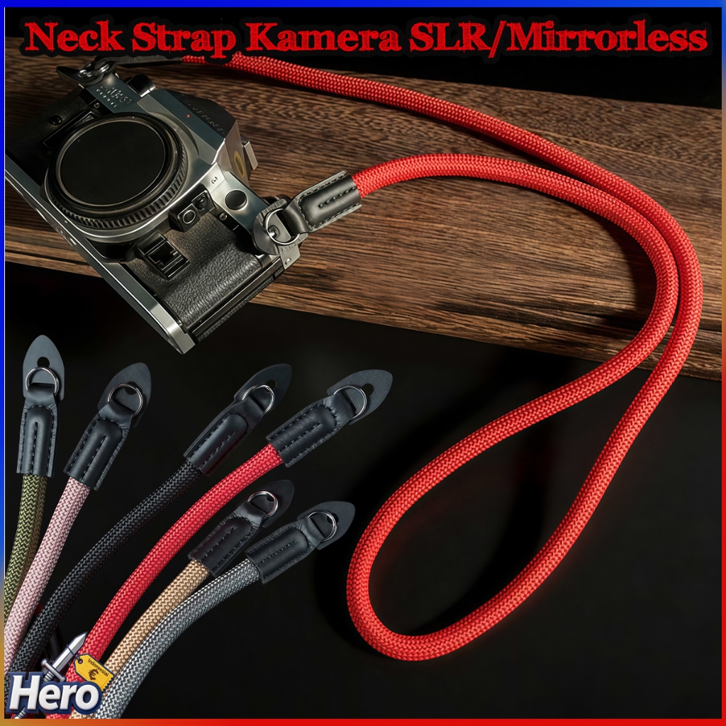 Strap Kamera Nilon Universal | Ergonomis & Lembut di Leher | Aksesoris Wajib Fotografer | Sony Canon