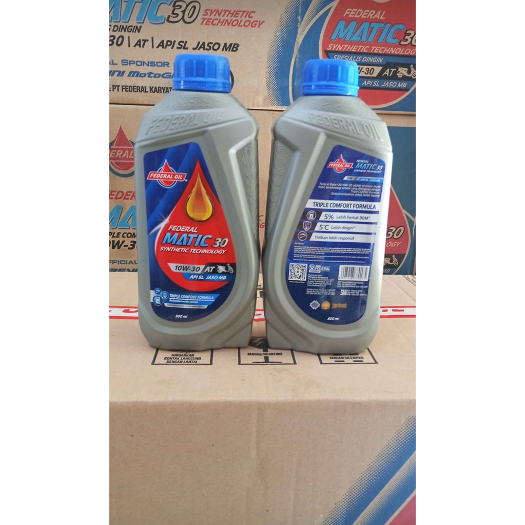 Oli Federal Matic 30 Spesialis Dingin 0,8 (Abu) Oli Motor Federal Matic 30 Spesialis Dingin 800ml (A