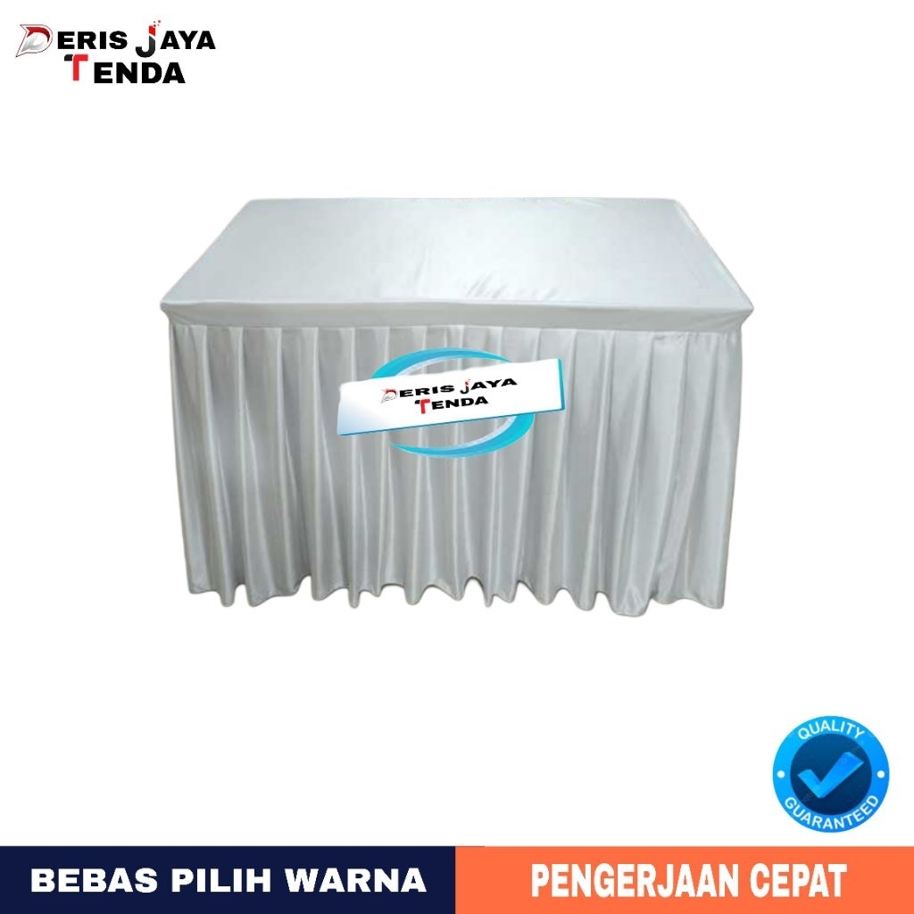 COVER TAPLAK MEJA FILAMIN PUTIH 86X86X74