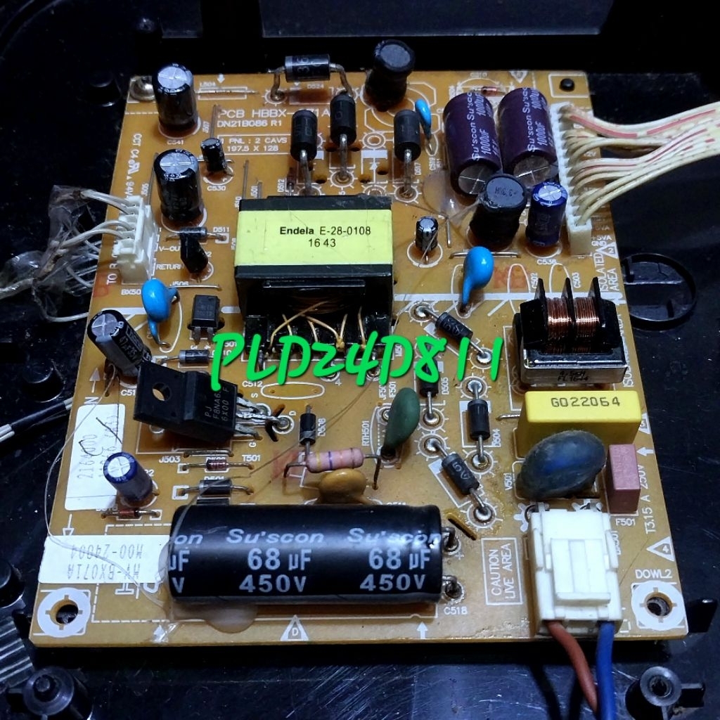 PSU TV LED POLYTRON PLD24D811 24D811PLD 24D811 ORIGINAL REGULATOR POWER SUPPLY