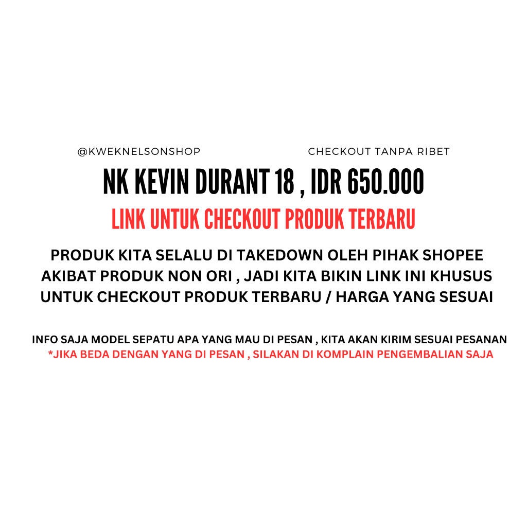 NK KD 18 LOW SEPATU BASKET PREMIUM ORIGINAL KOLEKSI