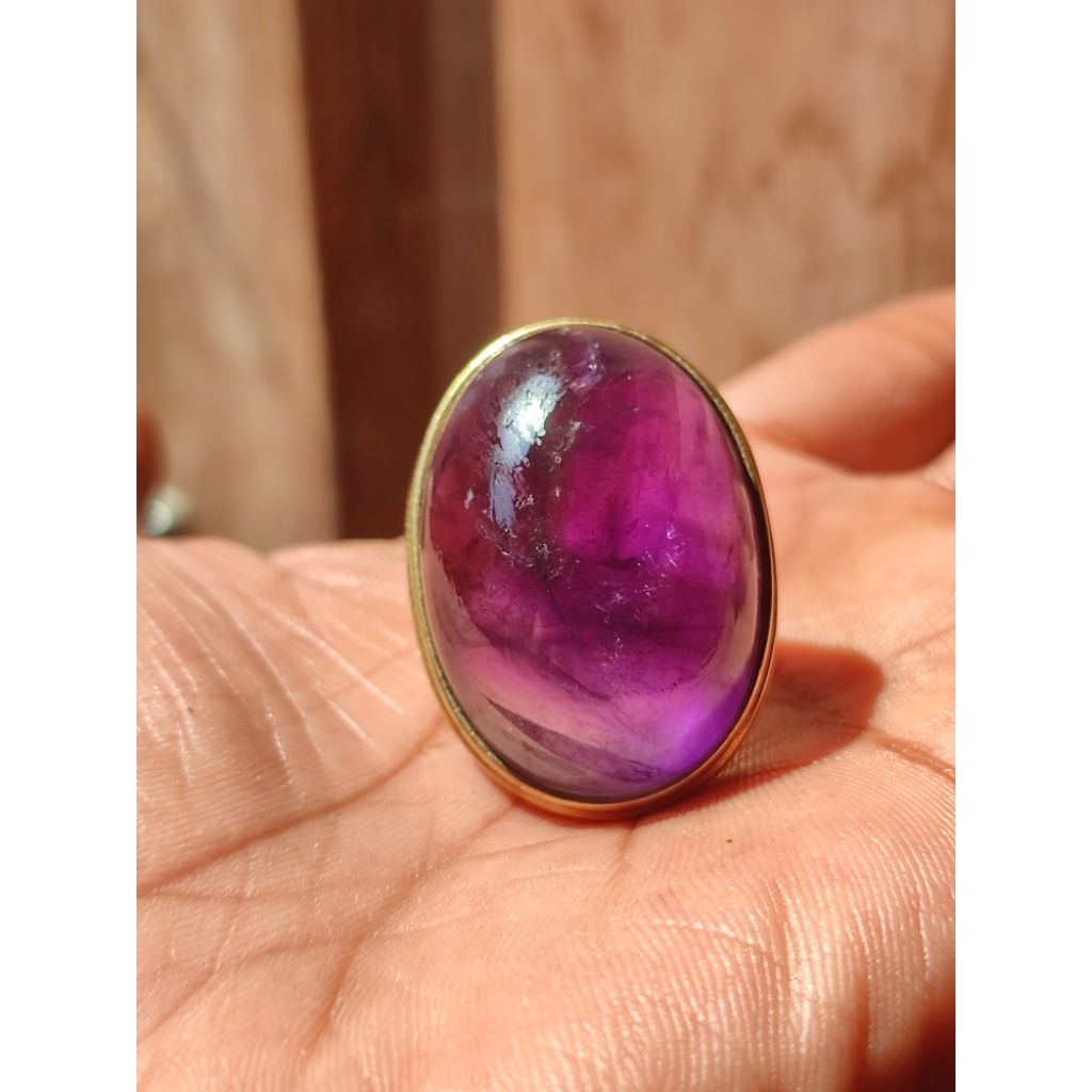 Cincin kecubung wulung natural