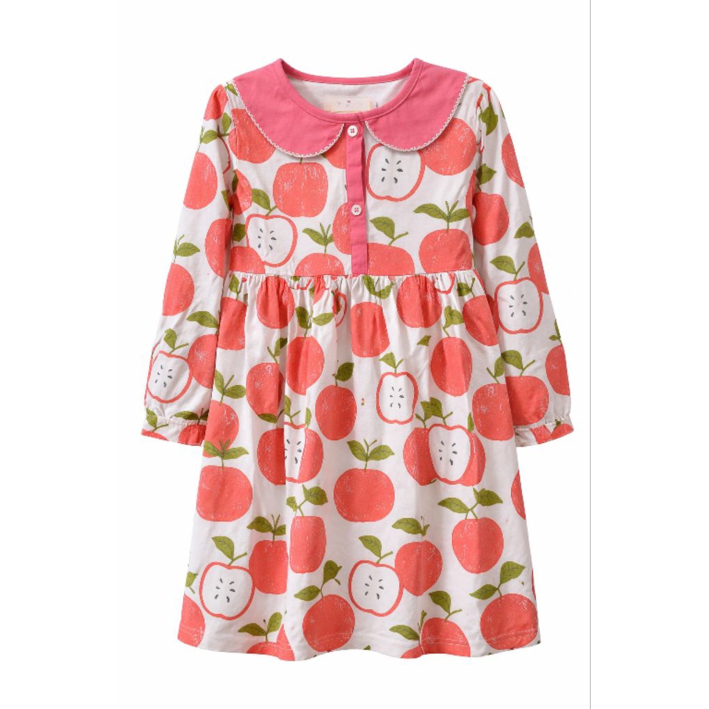 Malwee Dress Tunik lengan panjang Baju dress anak perempuan 7 tahun