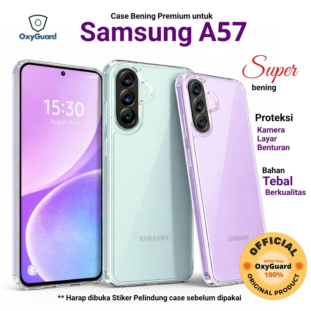 Case Samsung Galaxy A57 5G / A37 5G OXYGUARD Proguard Premium Anti Crack Softcase Clear Bening Casin