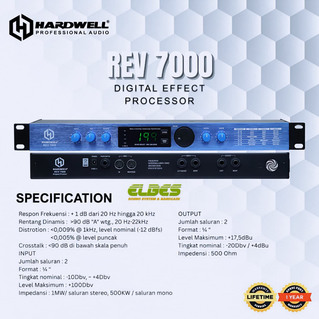 Efect vocal HARDWELL REV 7000 Original Reverb efek vokal seperti alesis