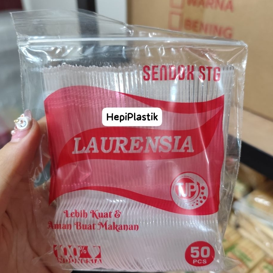 [HepiPlastik] Sendok Plastik Es Cream Laurensia  / Sendok Plastik Es Cream Bening / Sendok Plastik E