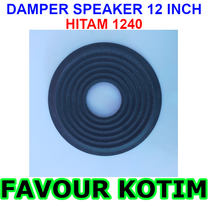 DEMPER DAMPER SPEAKER 12 INCH 1240 MEMBRAN 12INCH LUBANG 45MM HITAM FVKOTIM