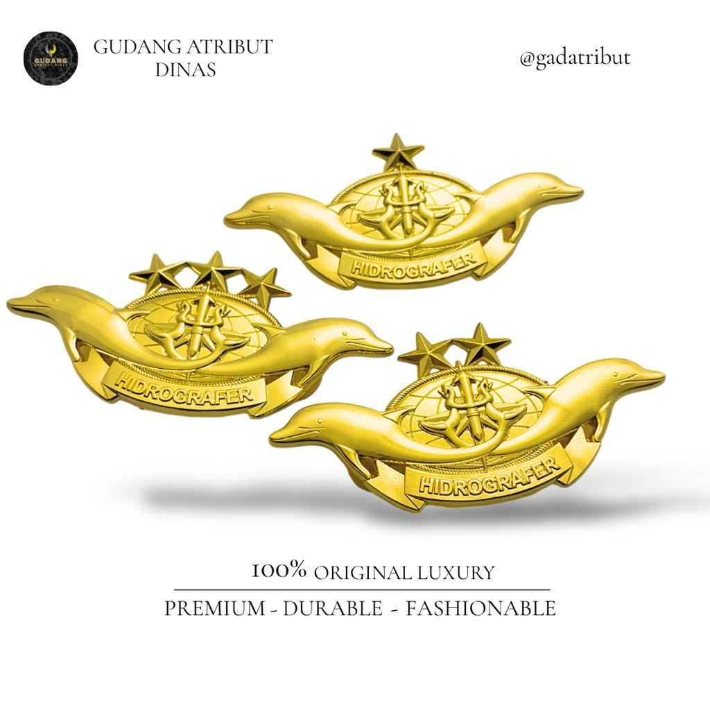 100% LUXURY Brevet Hidrografer TNI AL/Brevet Hidrografer TNI AL/Brevet Luxury/Atribut Dinas/Atribut 