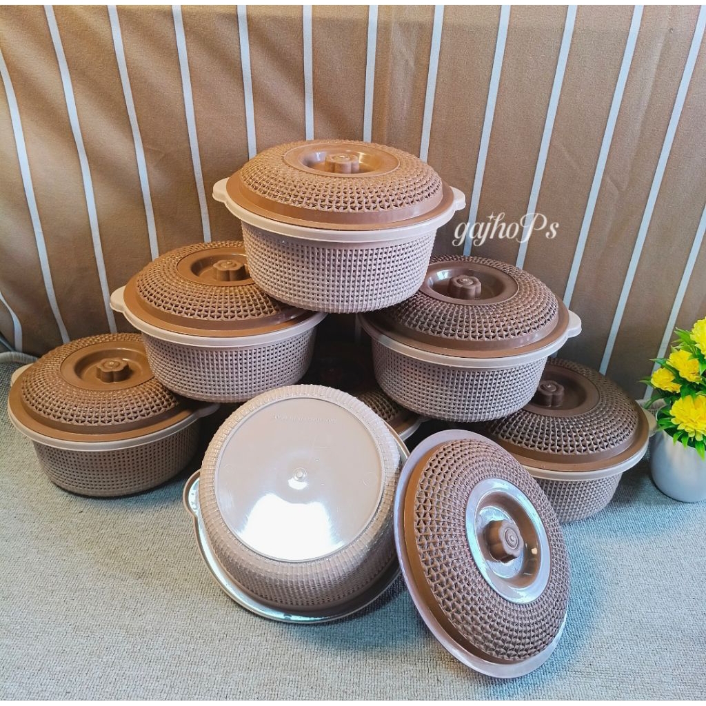 (6 pcs) Wakul Nasi Madison WKNY Kecil /Wadah Nasi Tutup / Wakul Nasi Hajatan/ Wakul Plastik Murah / 