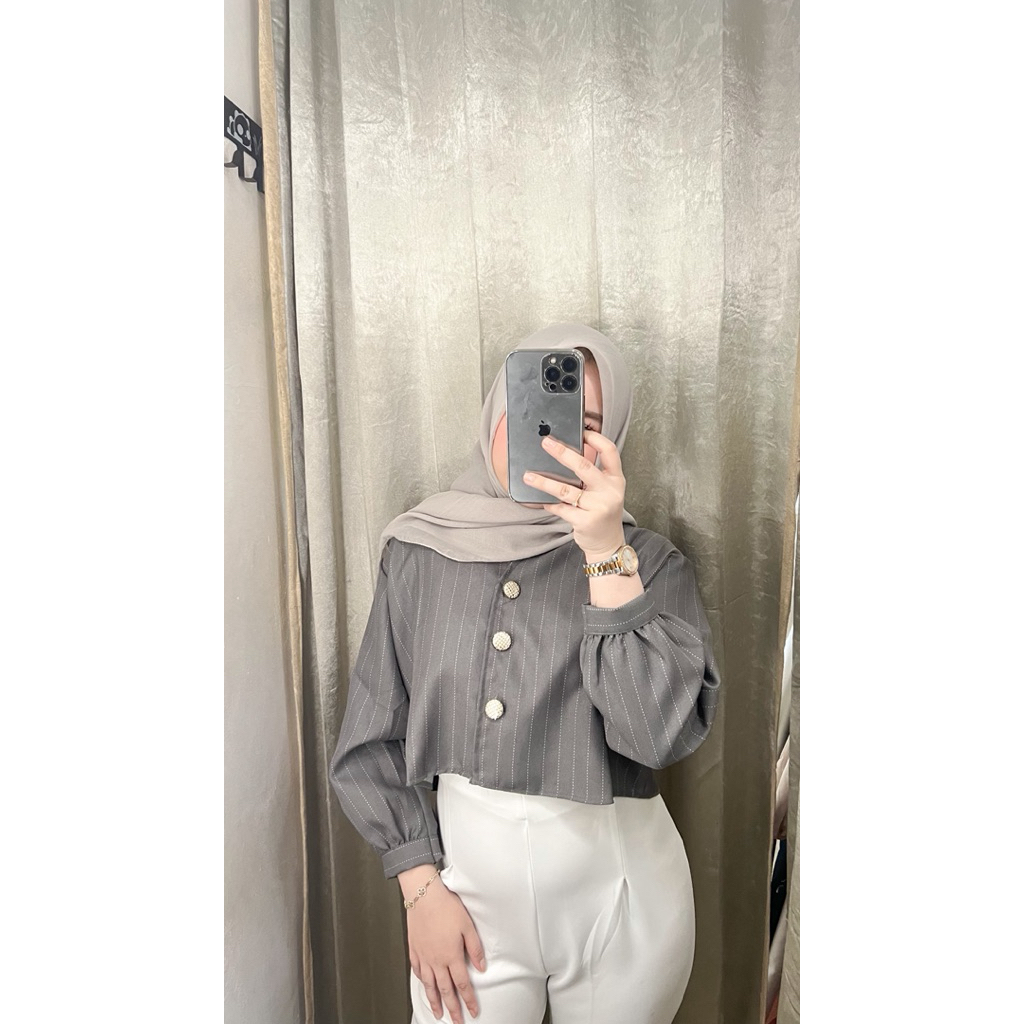 Blazer Stripe Twill Drill Kancing Gold