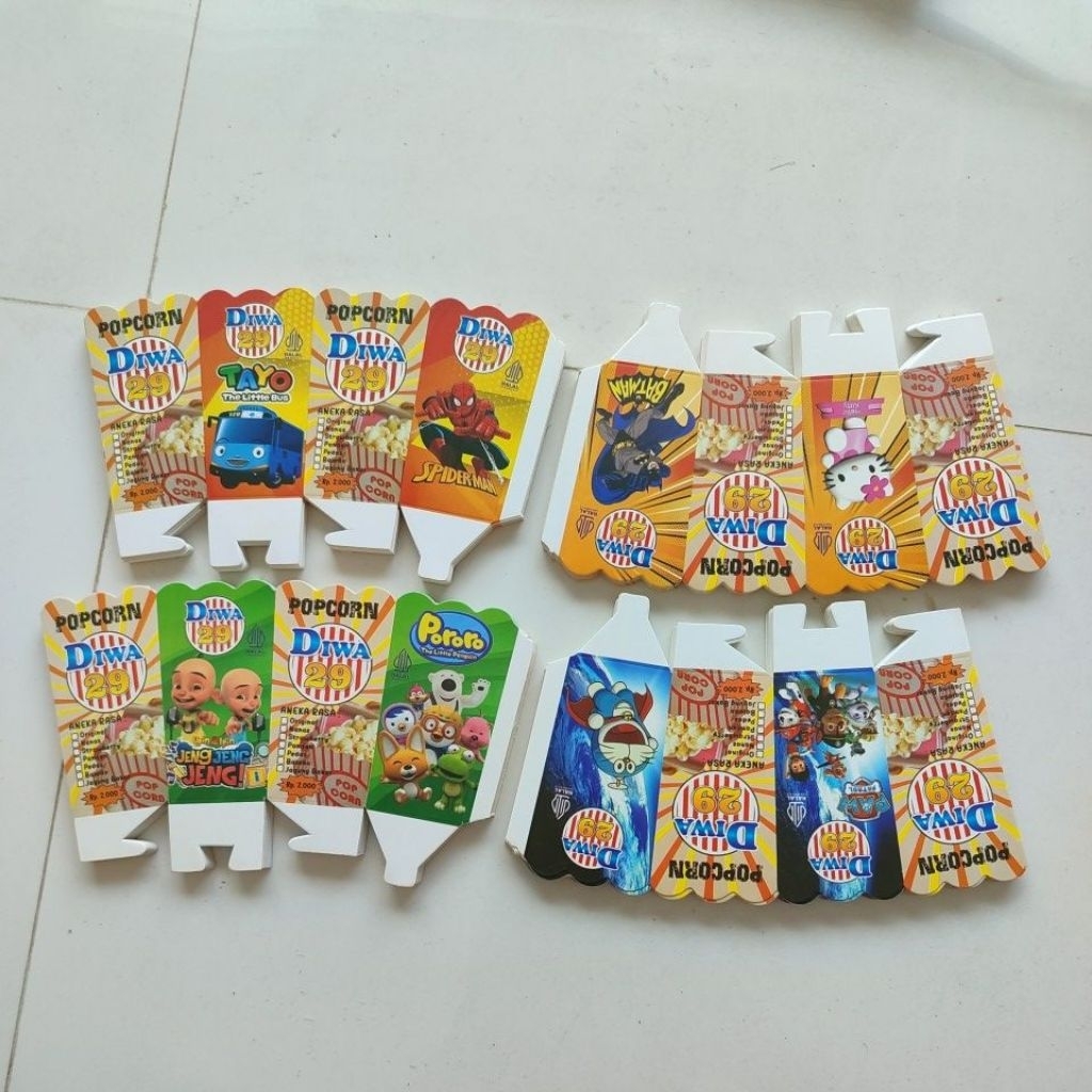 kertas popcorn 5x9 Kotak Kemasan Bungkus Popcorn paper popcorn